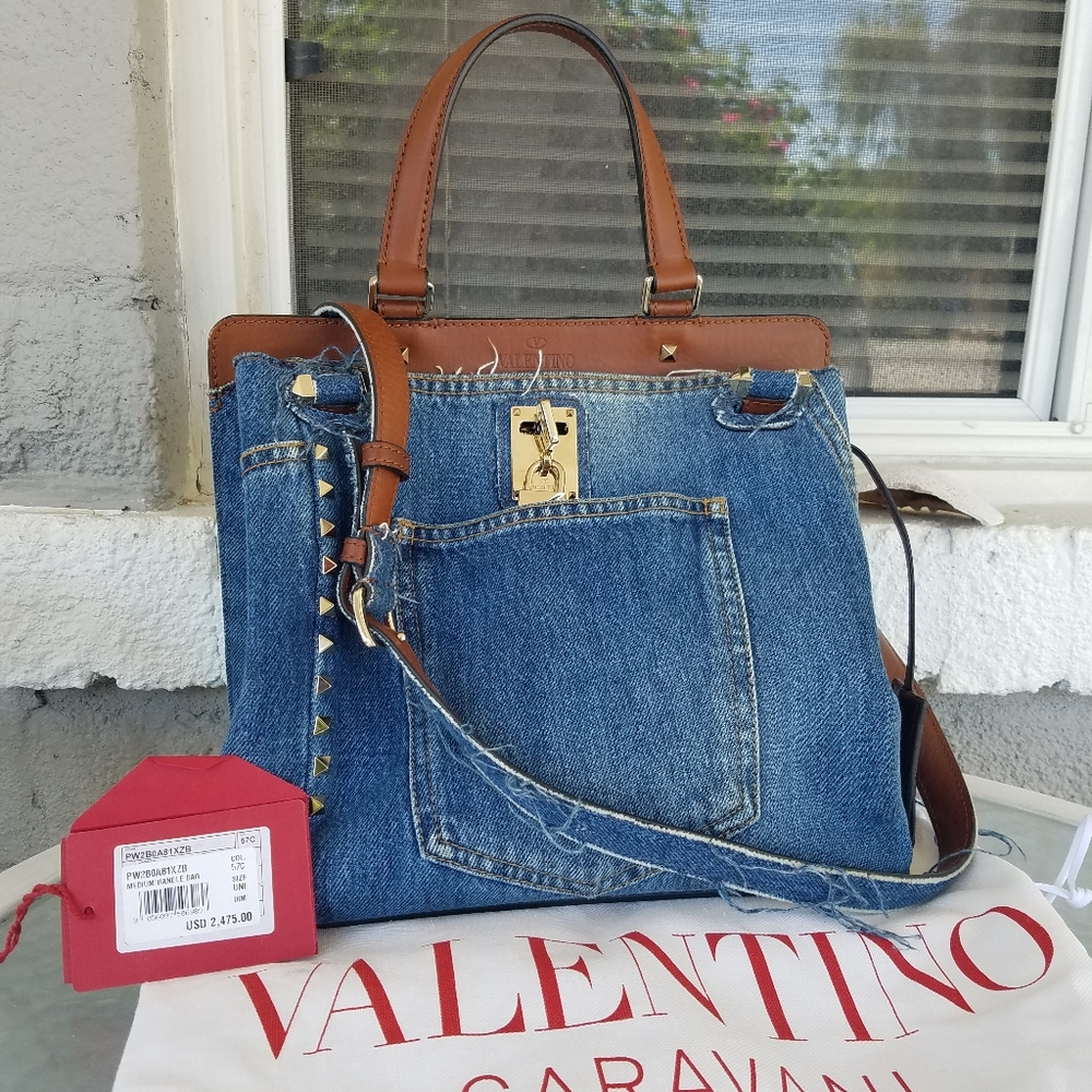 Valentino Garavani medium denim tote